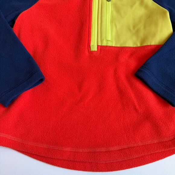 LL Bean Youth Fitness Fleece Quarter-Zip Colorblock 4 - Picture 7 of 11
